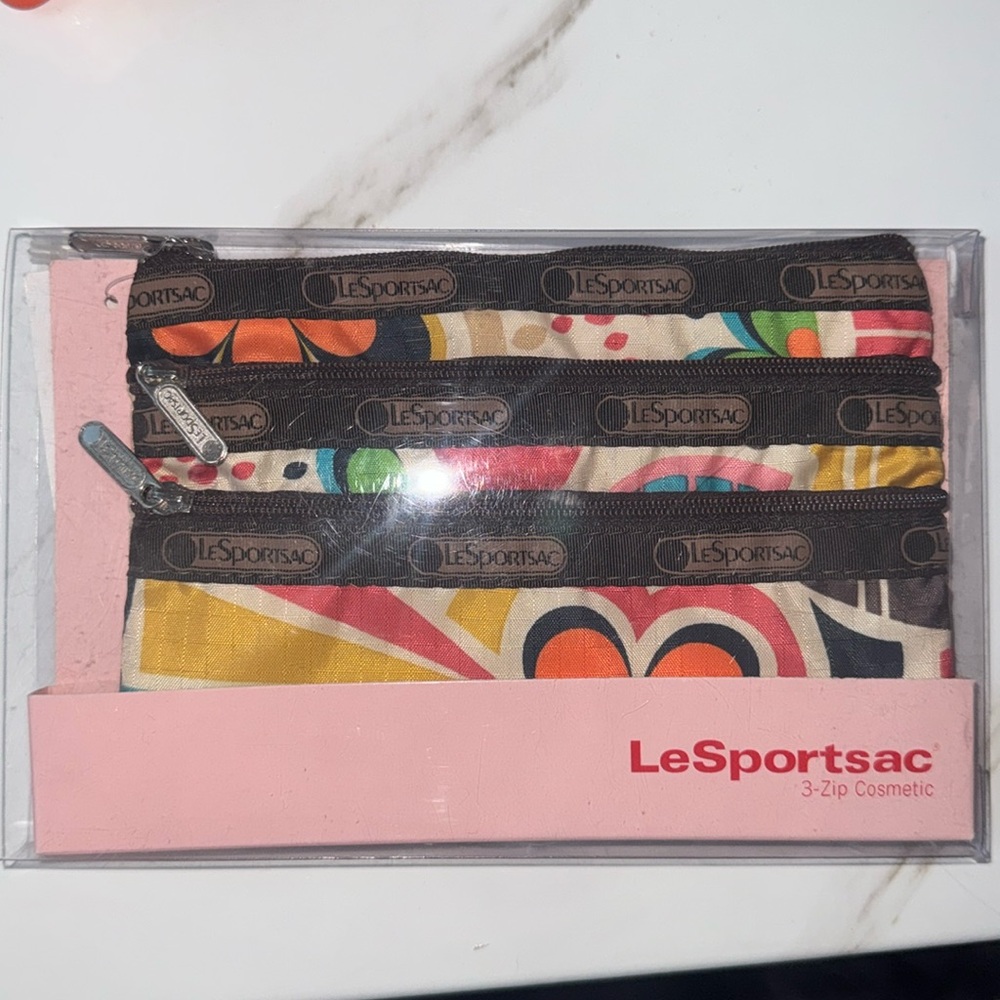 Lesportsac zip cosmetic bag